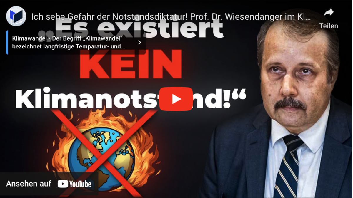 Es existiert kein Klimanotstand! Ich sehe Gefahr der Notstandsdiktatur!