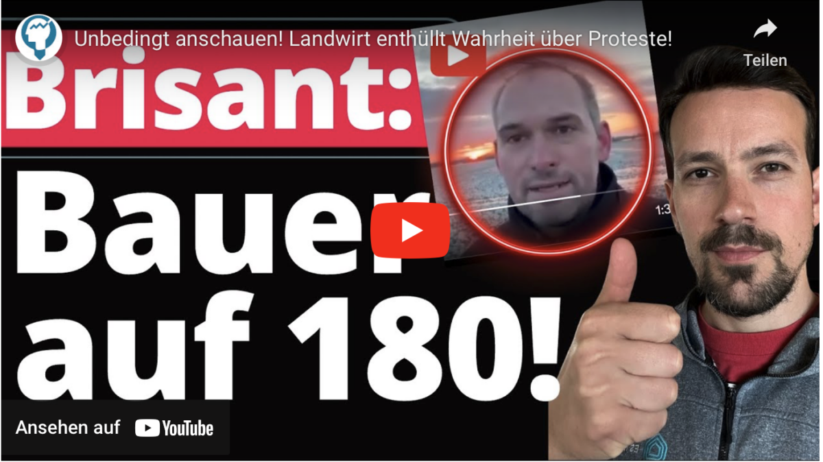 Unbedingt anschauen! Landwirt enthüllt Wahrheit über Proteste!