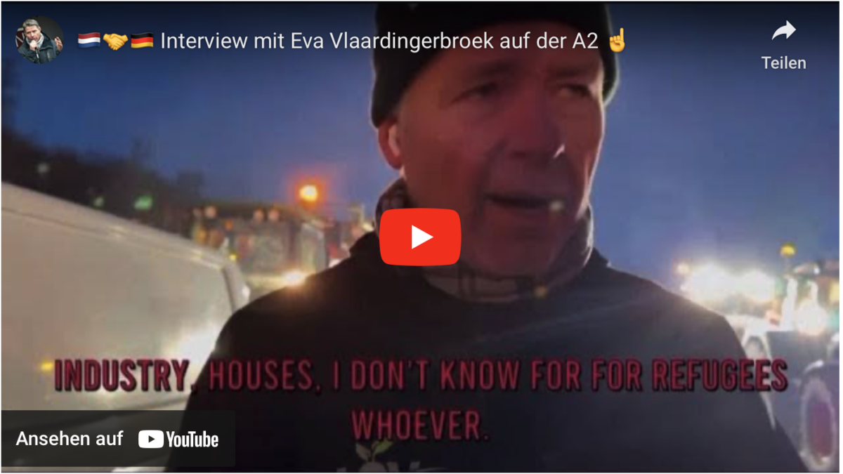 Bauerndemo 08.01.2024! Interview mit Eva Vlaardingerbroek auf der A2!