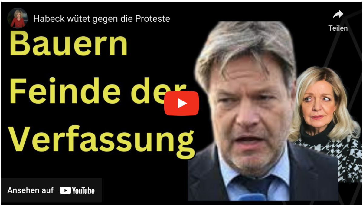 Bauern Feinde der Verfassung! Habeck wütet gegen die Proteste!
