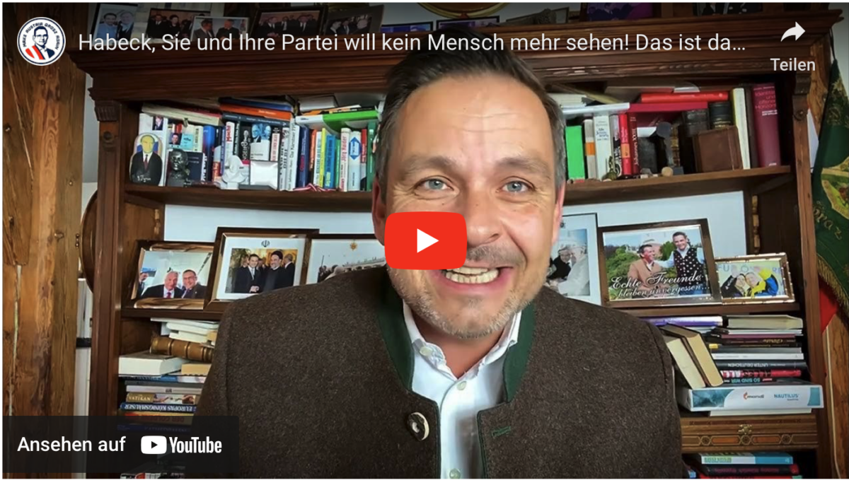 Wanderprediger Habeck, Sie und Ihre Partei will kein Mensch mehr sehen! Das ist das Ziel der Proteste!