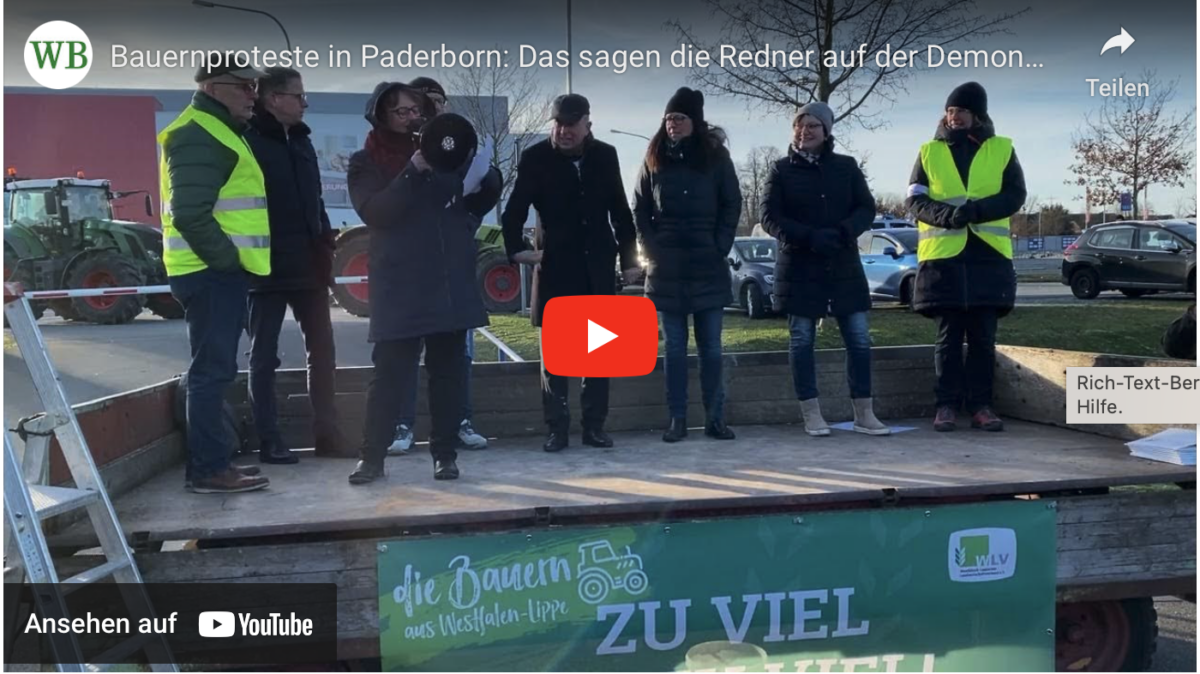 Bauernproteste in Paderborn: Das sagen die Redner auf der Demonstration vor dem Stadion!