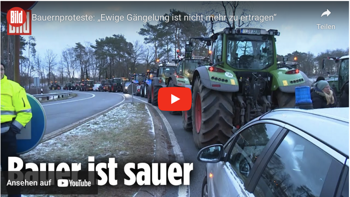 Bauernproteste: „Ewige Gängelung ist nicht mehr zu ertragen“!