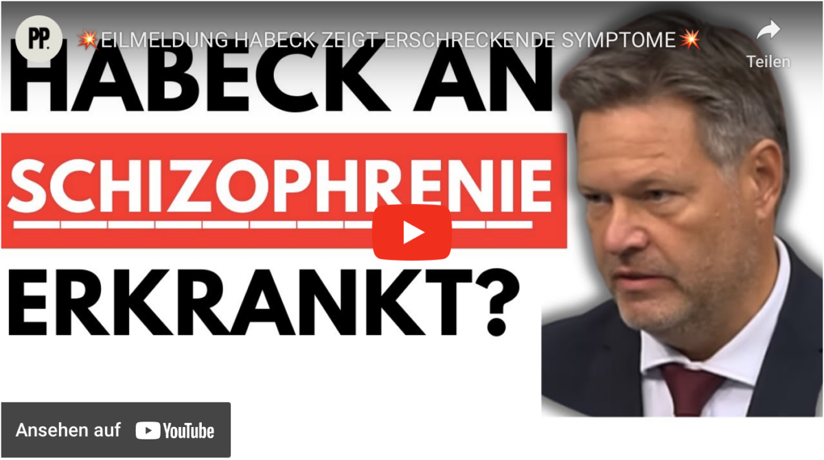 EILMELDUNG HABECK ZEIGT ERSCHRECKENDE SYMPTOME!