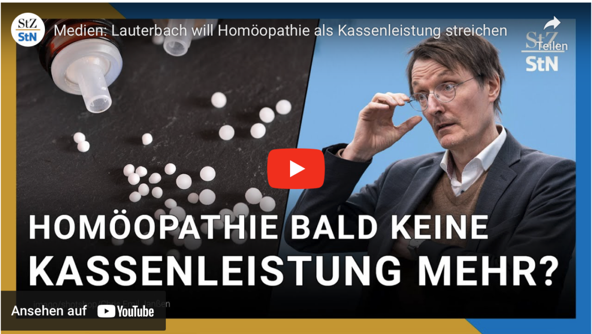 Skandal: Lauterbach will Homöopathie als Kassenleistung streichen!