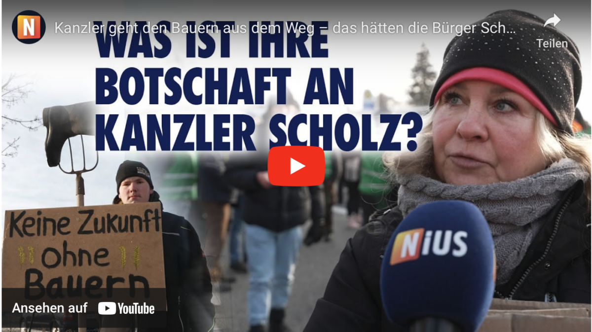 Kanzler geht den Bauern aus dem Weg – das hätten die Bürger Scholz gerne gesagt!