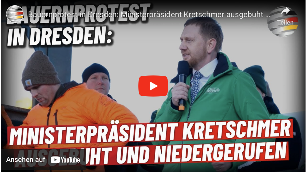 Bauernprotest in Dresden: Ministerpräsident Kretschmer ausgebuht und niedergerufen