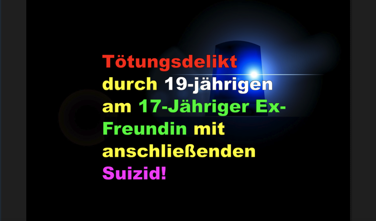 Wilster: Tötungsdelikt durch 19-jährigen am 17-Jähriger Ex-Freundin mit anschließenden Suizid!
