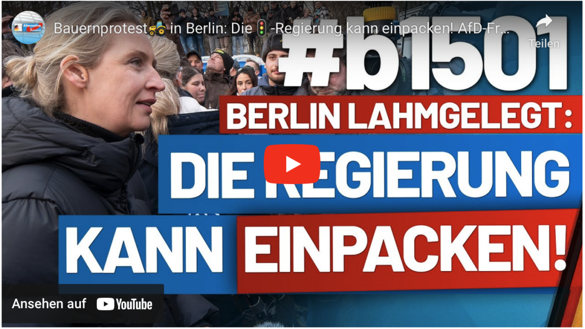 Bauernprotest in Berlin: Die Ampel-Regierung kann einpacken! AfD-Fraktion im Bundestag!