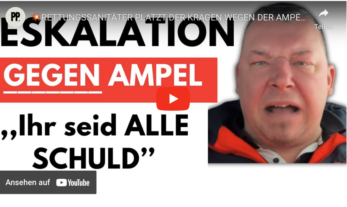 RETTUNGSSANITÄTER PLATZT DER KRAGEN WEGEN DER AMPEL & BAUERNPROTESTEN!