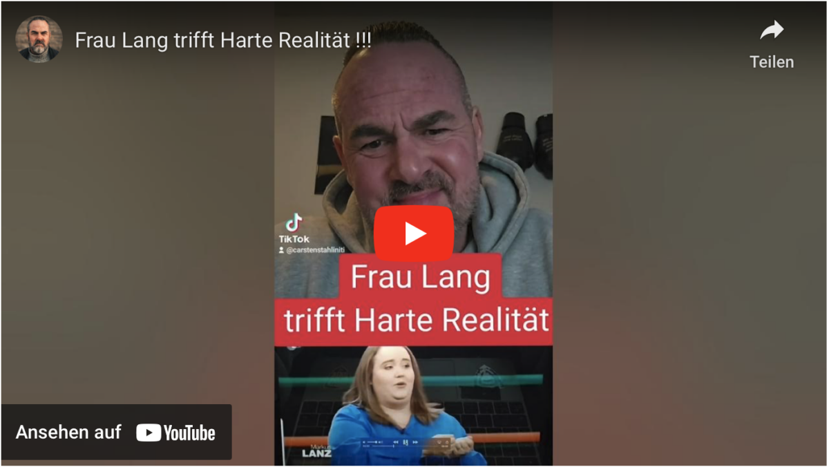 Frau Lang trifft Harte Realität !!!