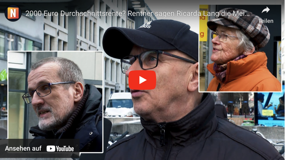 2000 Euro Durchschnittsrente? Rentner sagen Ricarda Lang die Meinung!
