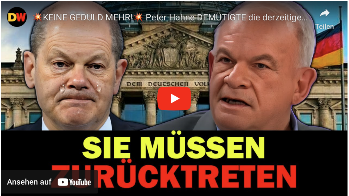 KEINE GEDULD MEHR! Peter Hahne DEMÜTIGTE die derzeitige REGIERUNG!