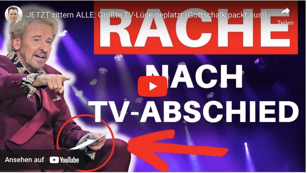 JETZT zittern ALLE: Größte TV-Lüge geplatzt (Gottschalk packt aus!)