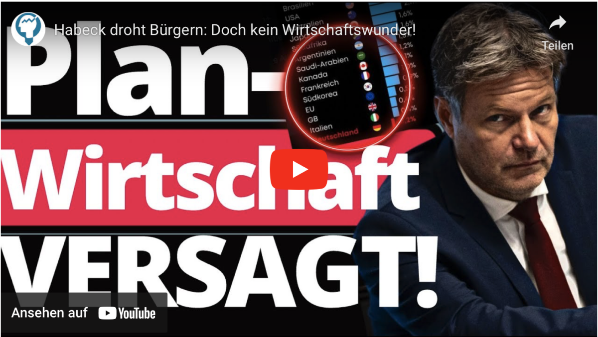 Habeck droht Bürgern: Doch kein Wirtschaftswunder!