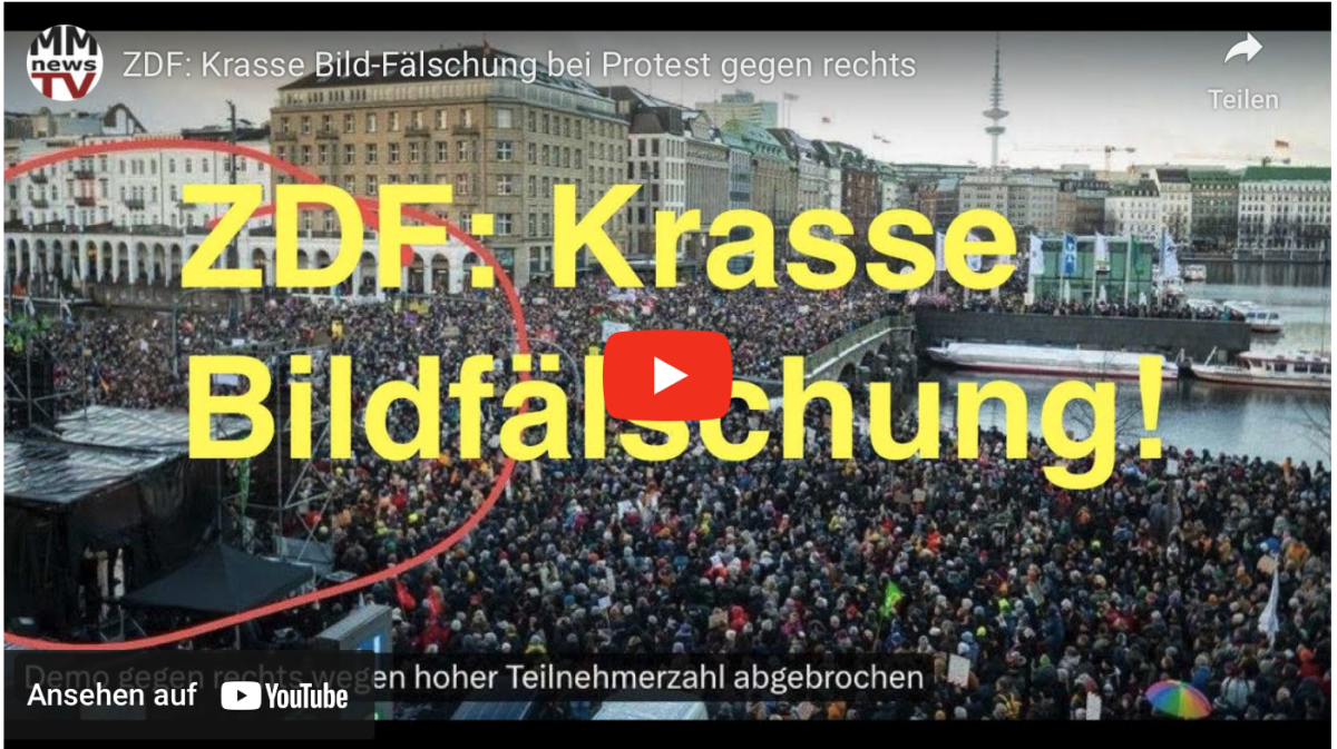 ZDF-Medien-Skandal: Krasse Bild-Fälschung bei Protest gegen rechts!