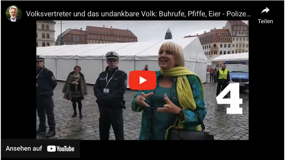 Volksvertreter und das undankbare Volk: Buhrufe, Pfiffe, Eier – Polizeischutz statt Bad in der Menge!