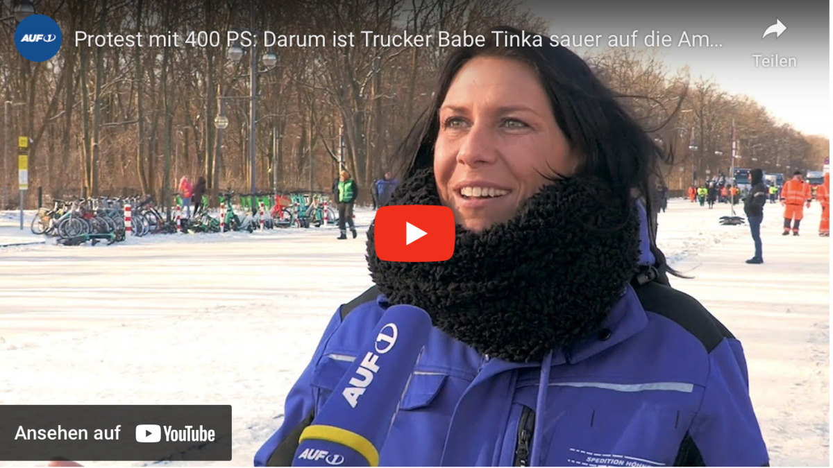 Protest mit 400 PS: Darum ist Trucker Babe Tinka sauer auf die Ampel