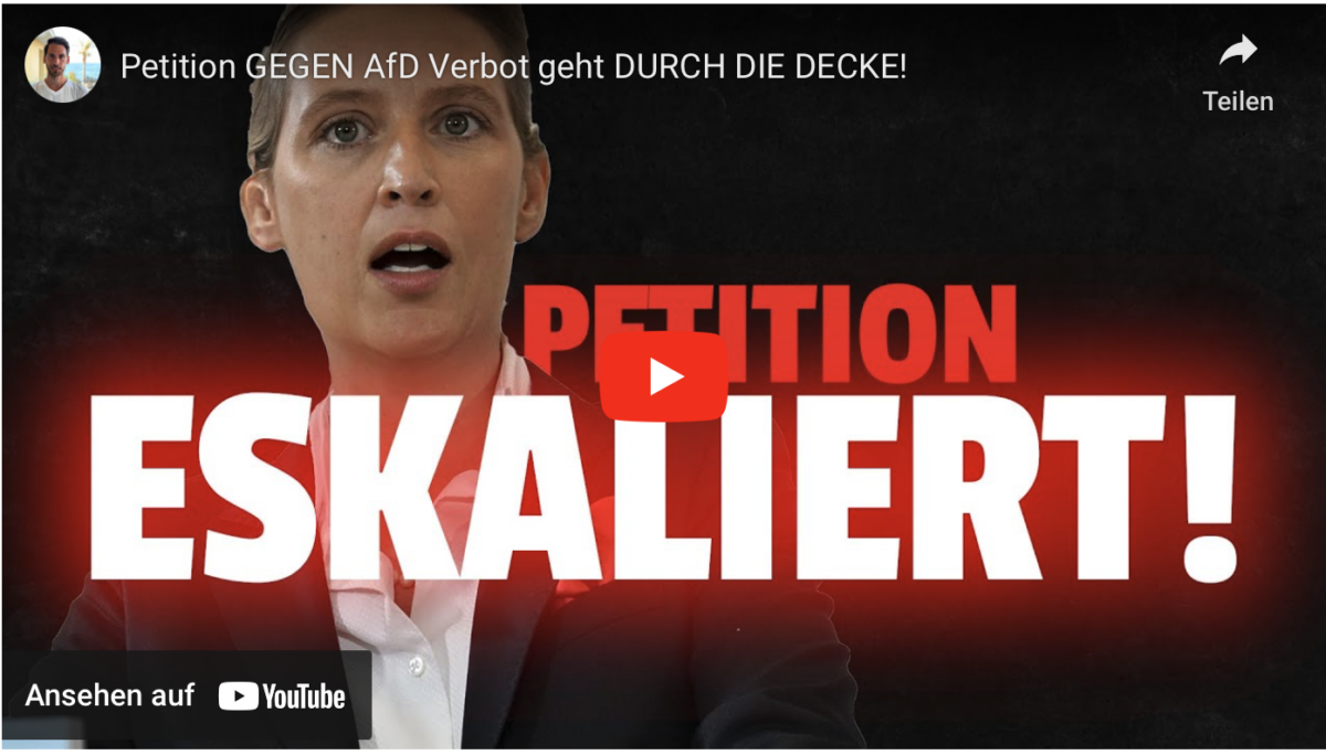 Petition GEGEN AfD Verbot geht DURCH DIE DECKE!