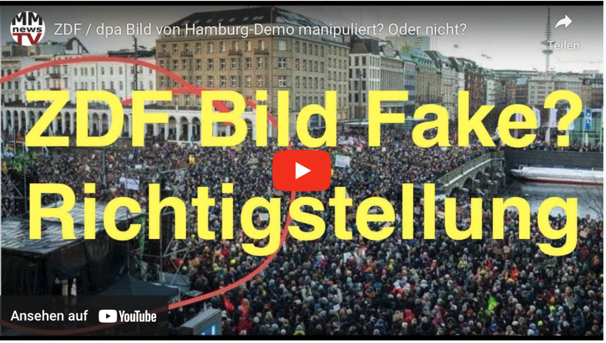 ZDF / dpa Bild von Hamburg-Demo manipuliert? Oder nicht?