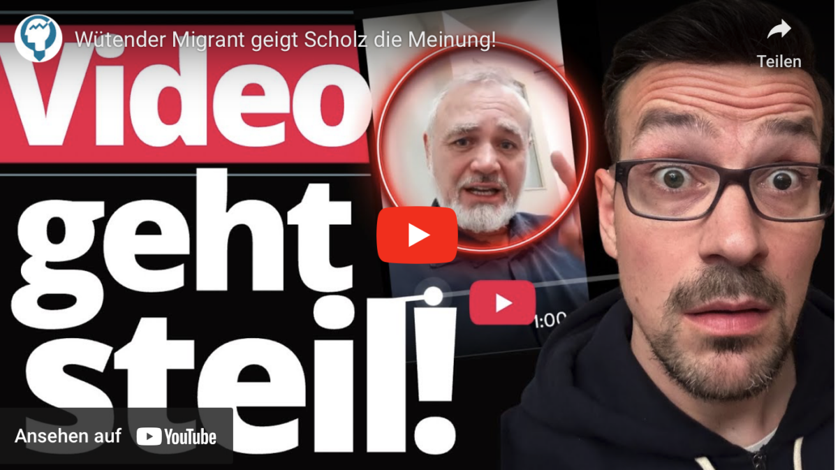 Wütender Migrant geigt Scholz die Meinung!