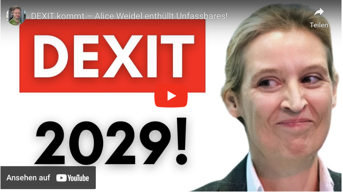 DEXIT kommt – Alice Weidel enthüllt Unfassbares!