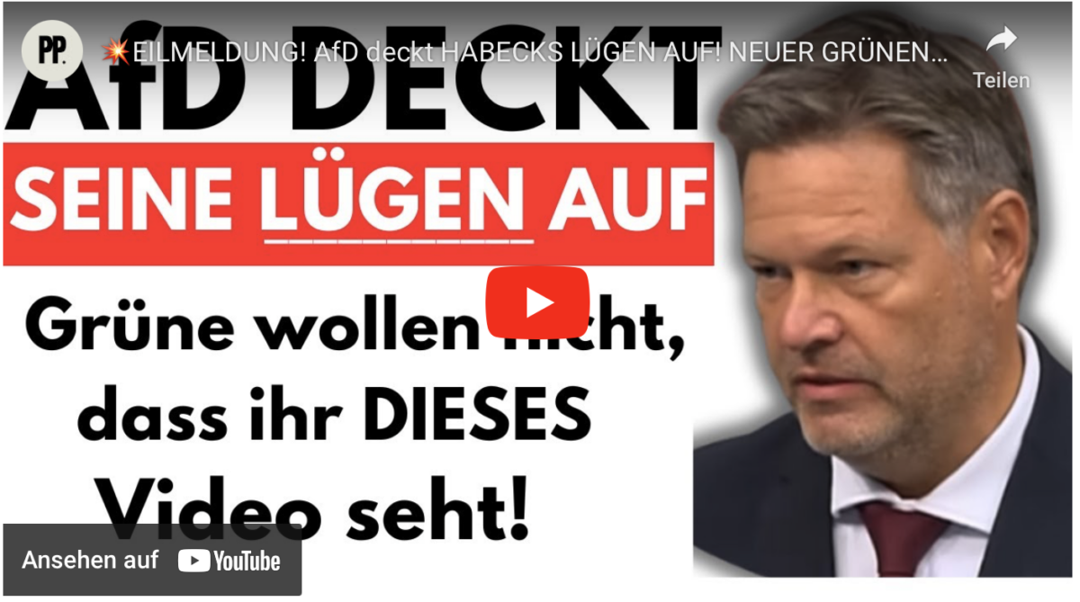 EILMELDUNG! AfD deckt HABECKS LÜGEN AUF! NEUER GRÜNEN SKANDAL!
