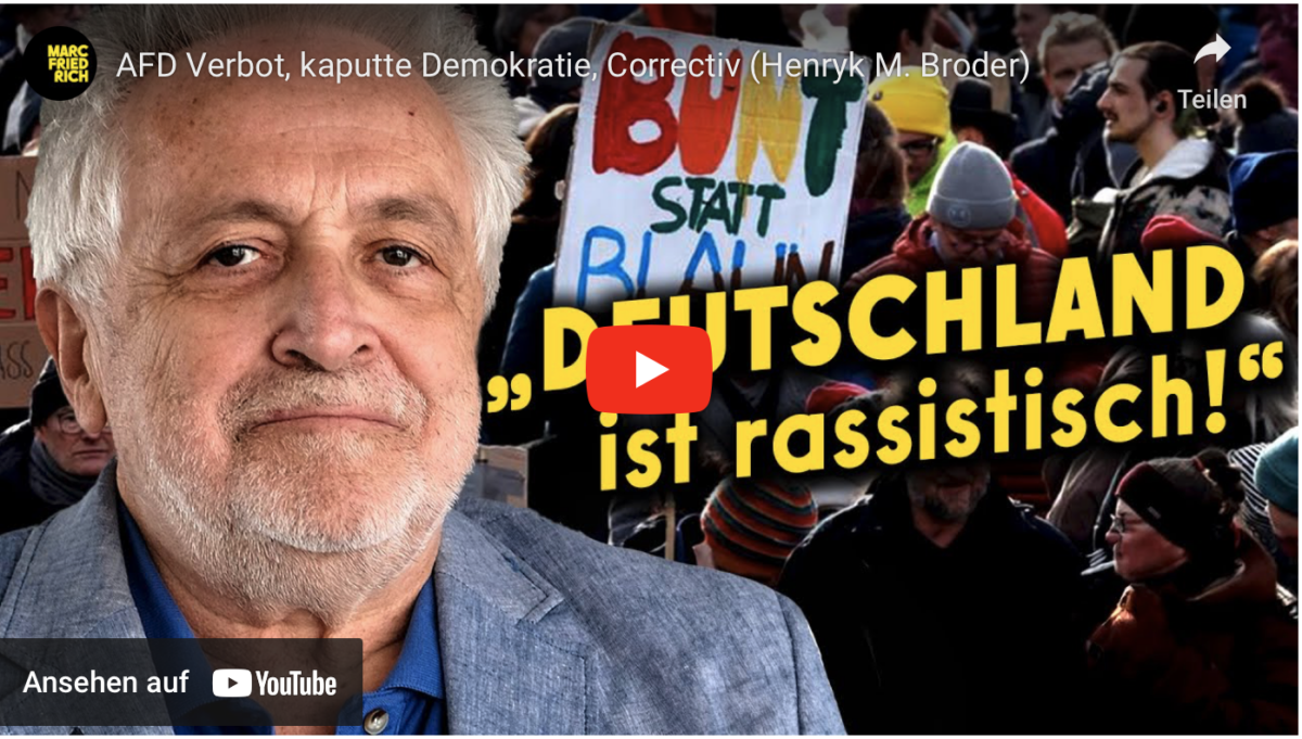 AFD Verbot, kaputte Demokratie, Correctiv (Henryk M. Broder)