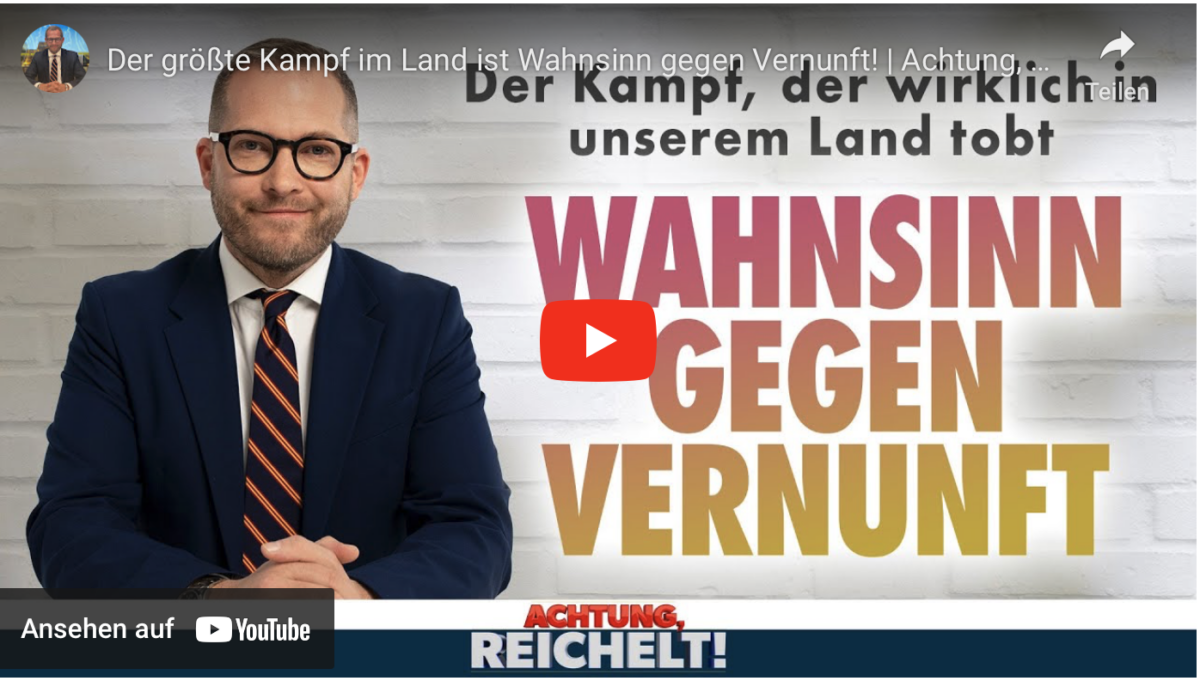 Der größte Kampf im Land ist Wahnsinn gegen Vernunft!