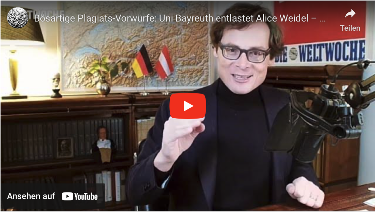 Bösartige Plagiats-Vorwürfe: Uni Bayreuth entlastet Alice Weidel!