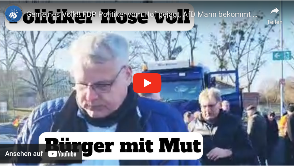 Gemeines Volk!! FDP Politiker vom Hof gejagt, AfD Mann bekommt Applaus!