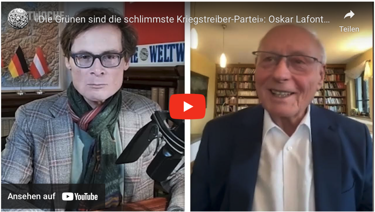 «Die Grünen sind die schlimmste Kriegstreiber-Partei»: Oskar Lafontaine über Wege zum Frieden!