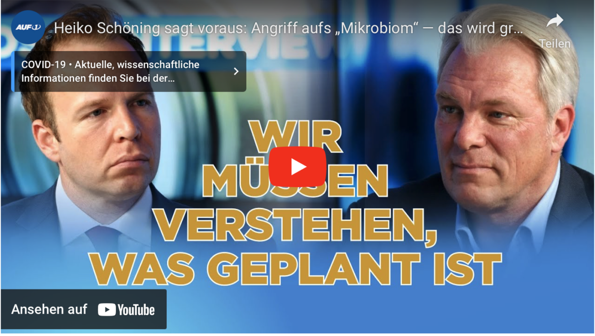 Heiko Schöning sagt voraus: zweiter Angriff aufs „Mikrobiom“ — das wird größer als Corona!