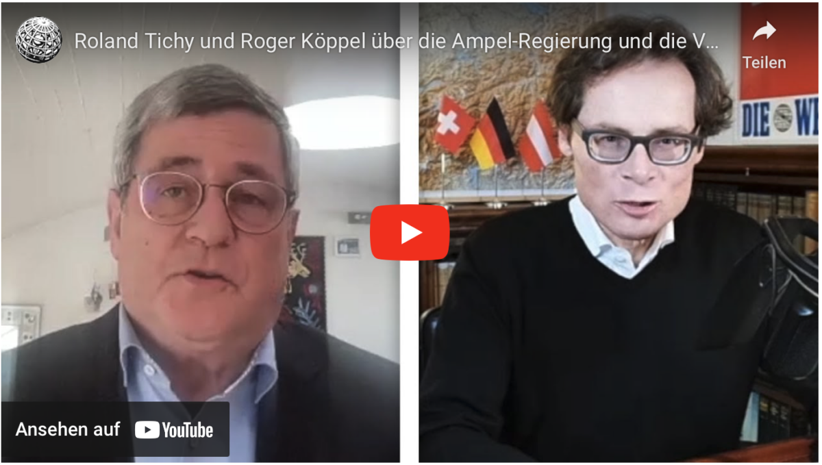 Roland Tichy und Roger Köppel über die Ampel-Regierung und die Verketzerung der Opposition!