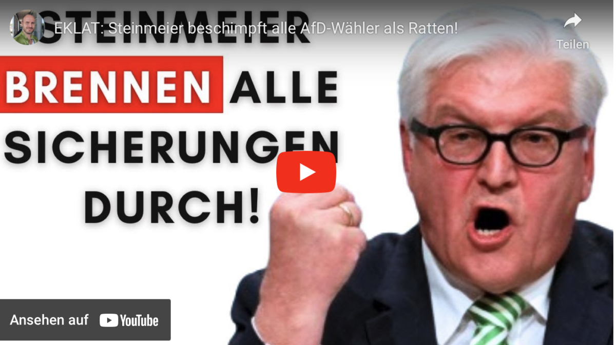 EKLAT: Steinmeier beschimpft alle AfD-Wähler als Ratten!