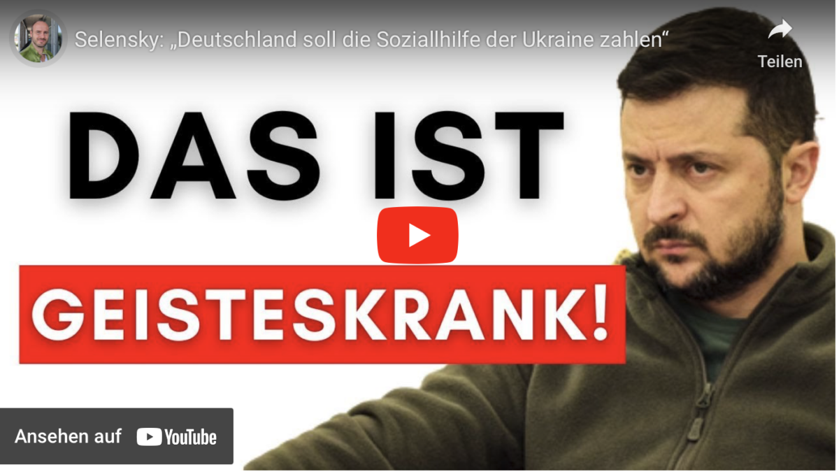Selensky: „Deutschland soll die Soziallhilfe der Ukraine zahlen“