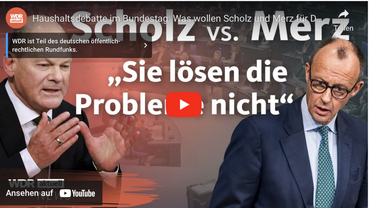 Haushaltsdebatte im Bundestag: Was wollen Scholz und Merz für Deutschland?