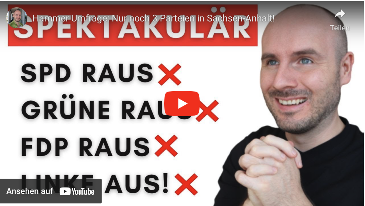 Hammer Umfrage: Nur noch 3 Parteien in Sachsen-Anhalt!