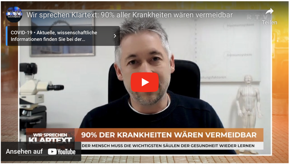 Wir sprechen Klartext: 90% aller Krankheiten wären vermeidbar!
