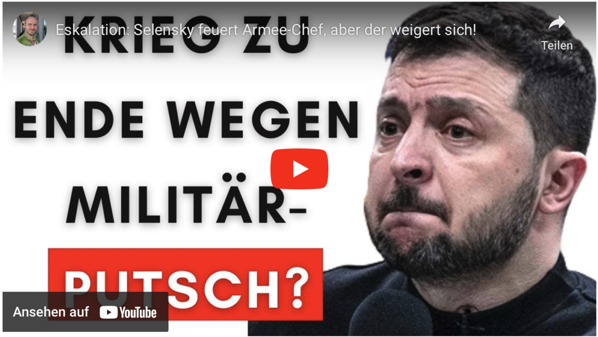 Eskalation: Selensky feuert Armee-Chef, aber der weigert sich!