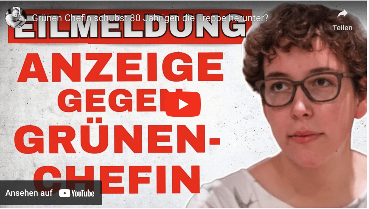 Grünen Chefin schubst 80 Jährigen die Treppe herunter?