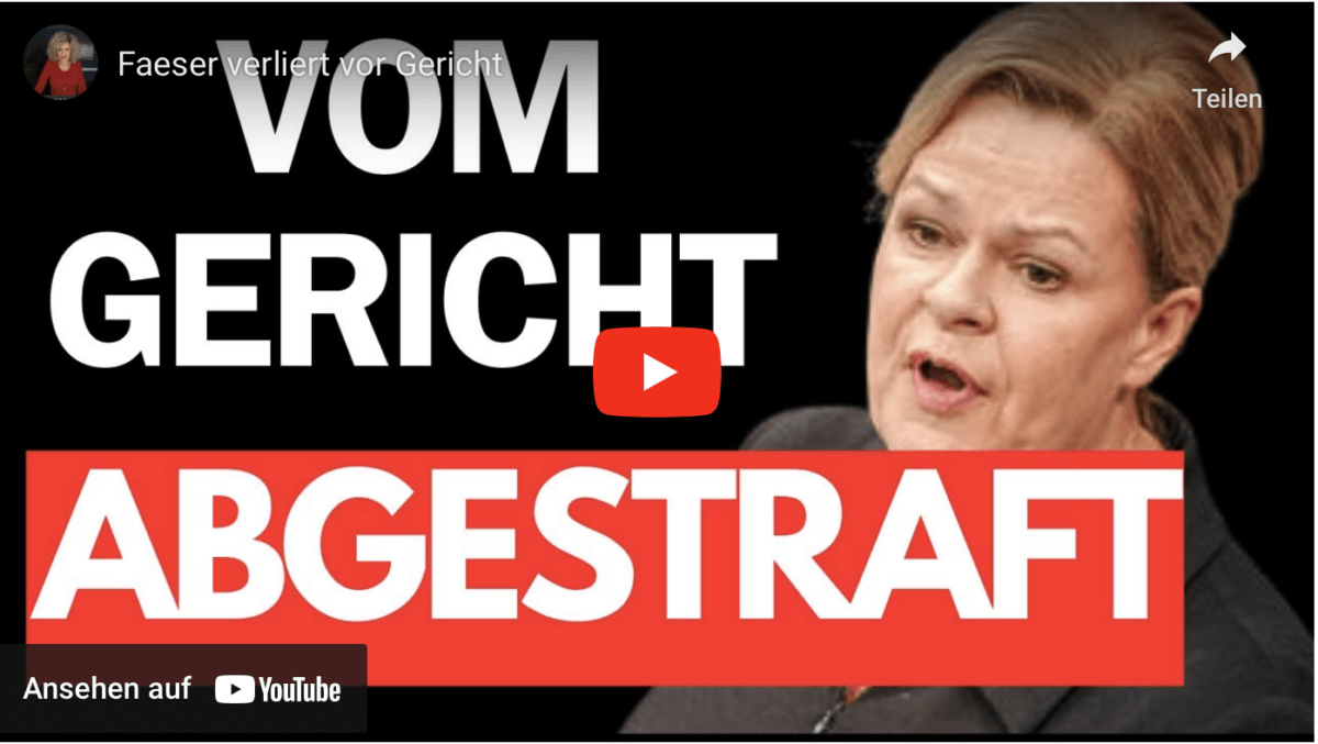 Faeser kann nichts und verliert vor Gericht!