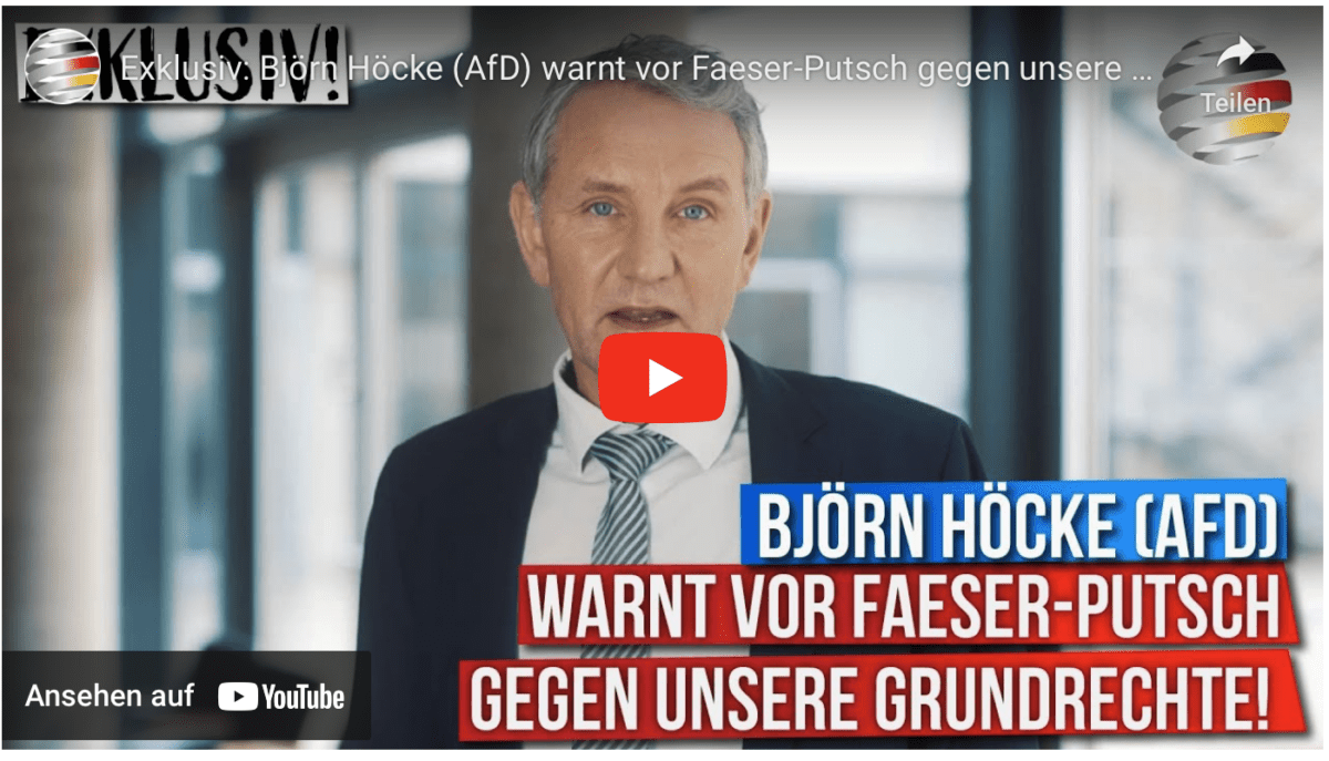 Exklusiv: Björn Höcke (AfD) warnt vor Faeser-Putsch gegen unsere Grundrechte!