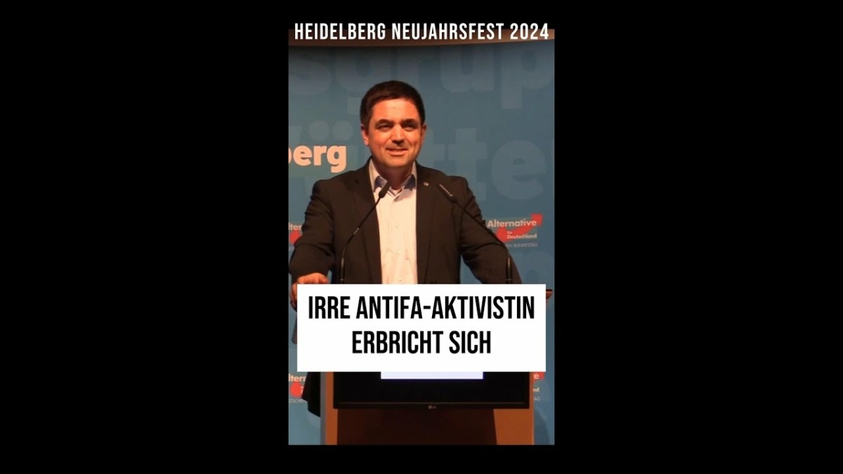 Irre Antifa-Aktivistin erbricht sich auf unseren AfD-Stand in Heidelberg!
