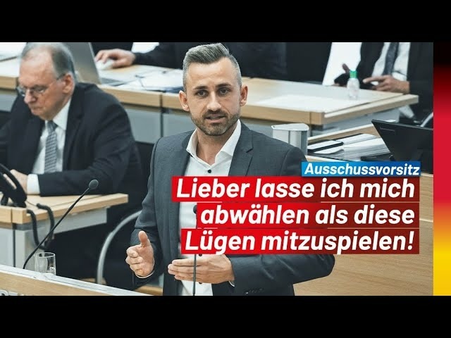 Ausschussvorsitz: Lieber lasse ich mich abwählen, als diese Lügen mitzuspielen!