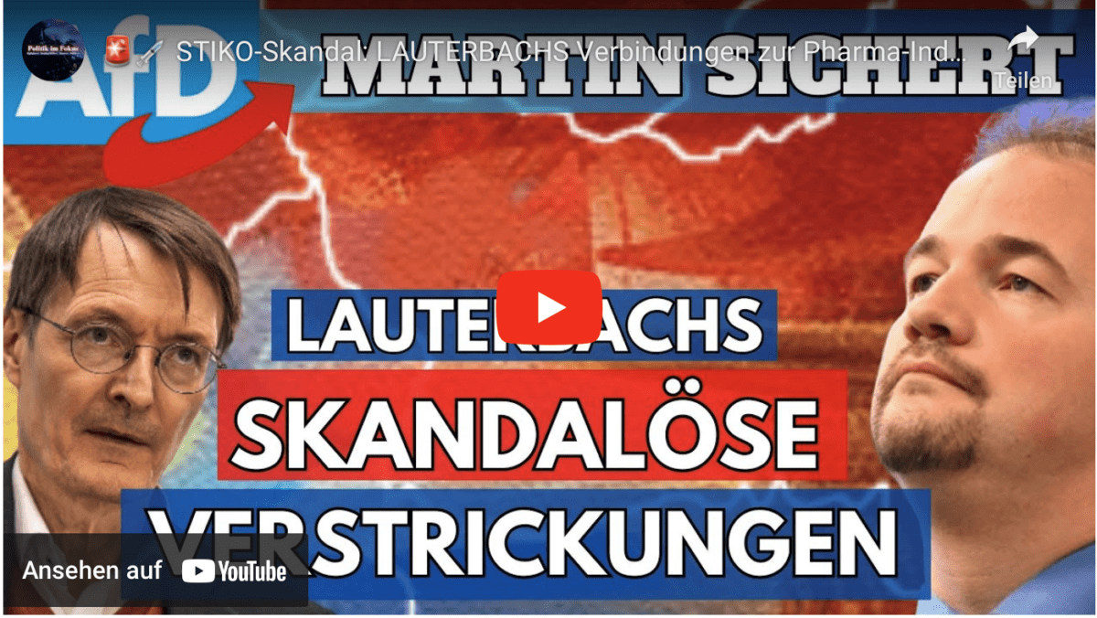 STIKO-Skandal: LAUTERBACHS Verbindungen zur Pharma-Industrie!
