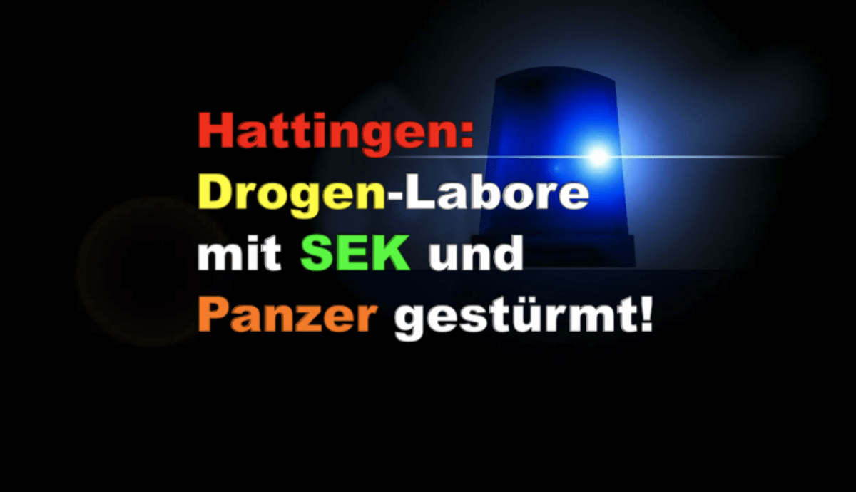 Hattingen: Drogen-Labore mit SEK und Panzer gestürmt! Vier Personen festgenommen