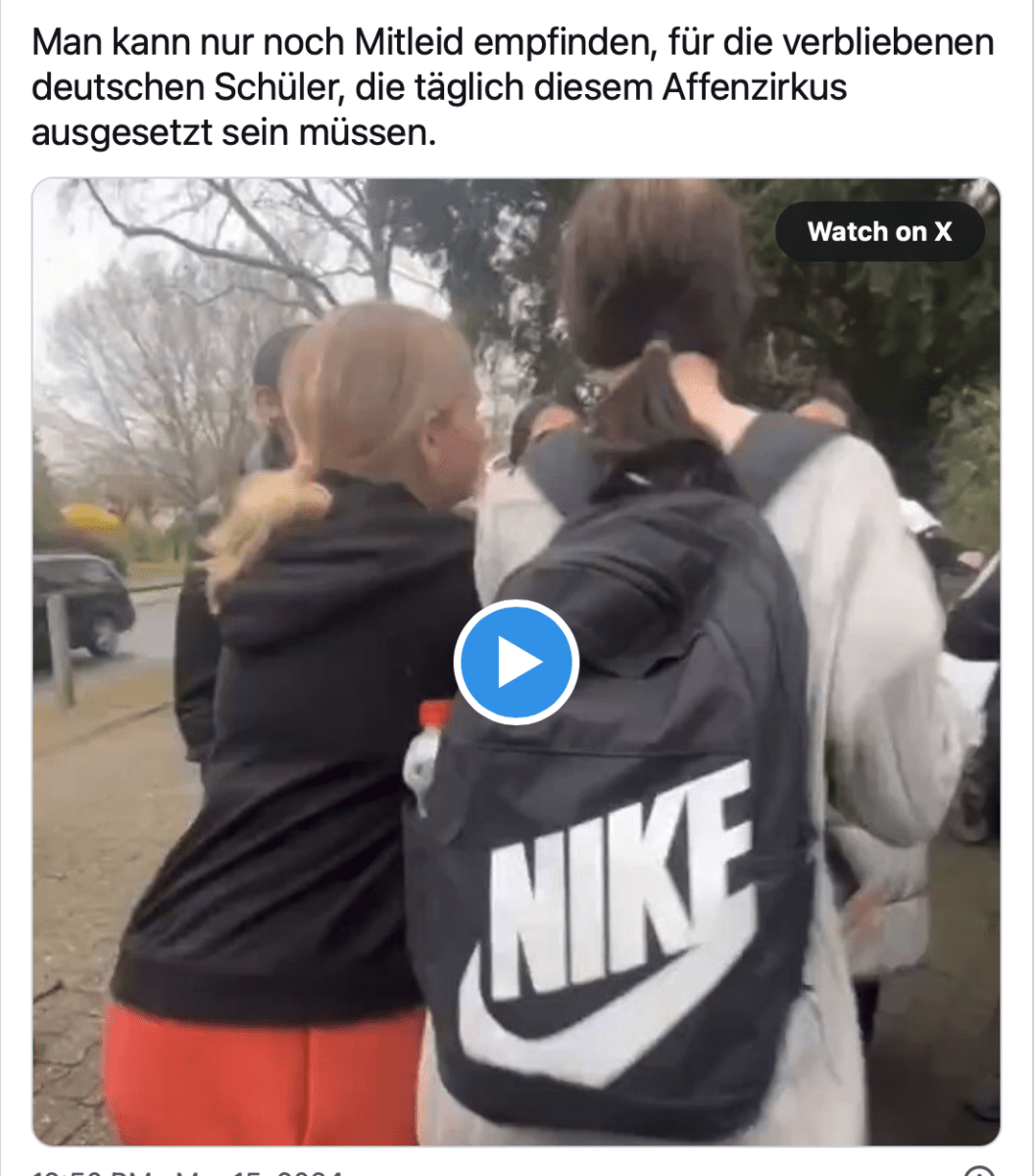 Man kann nur noch Mitleid empfinden, für die verbliebenen deutschen Schüler, die täglich diesem Affenzirkus ausgesetzt sein müssen.