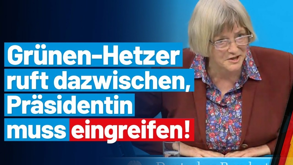 Grünen-Hetzer ruft dazwischen, Präsidentin muss eingreifen! Gerrit Huy – AfD-Fraktion im Bundestag