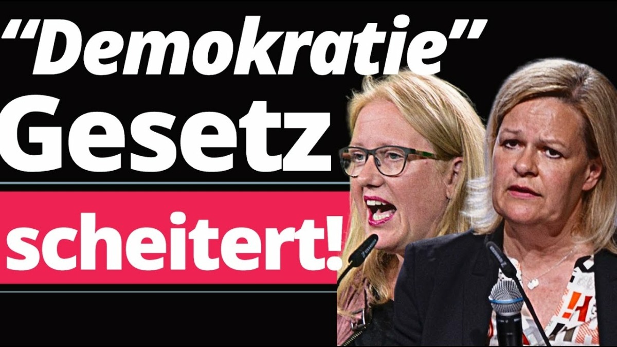 Eilmeldung: Politischer Supergau für Faeser und Paus! Demokratiefördergesetz scheitert!
